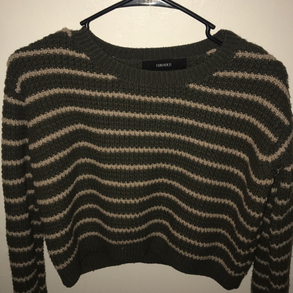 Forever21 OLIVE KNIT SWEATER